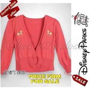 Disney Parks The Dress Shop Main Street USA Dapper Day Horse Cropped Cardigan L
